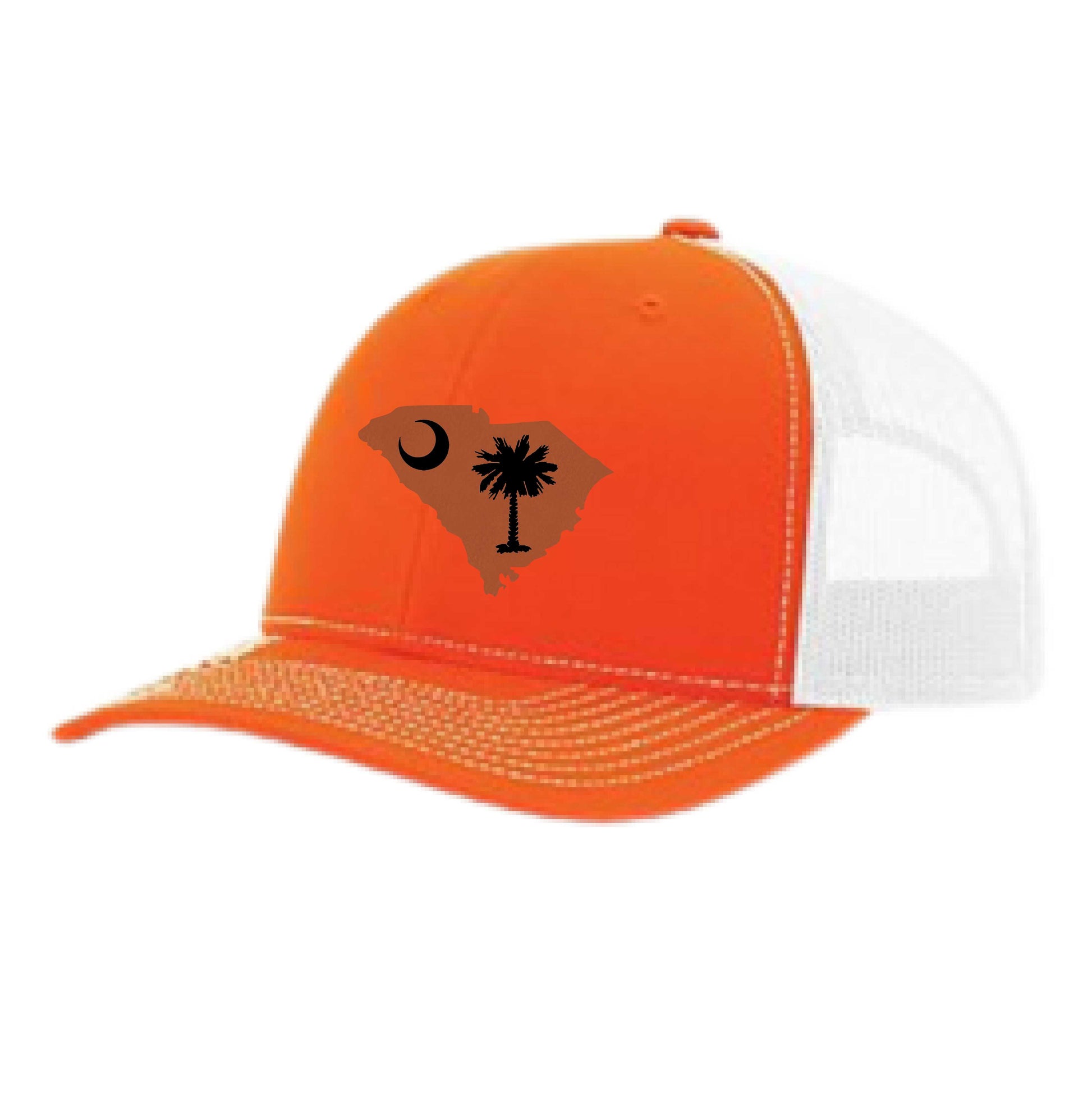 Richardson Trucker Hat w/ Laser Cut South Carolina State Outline & Palmetto Tree image 2