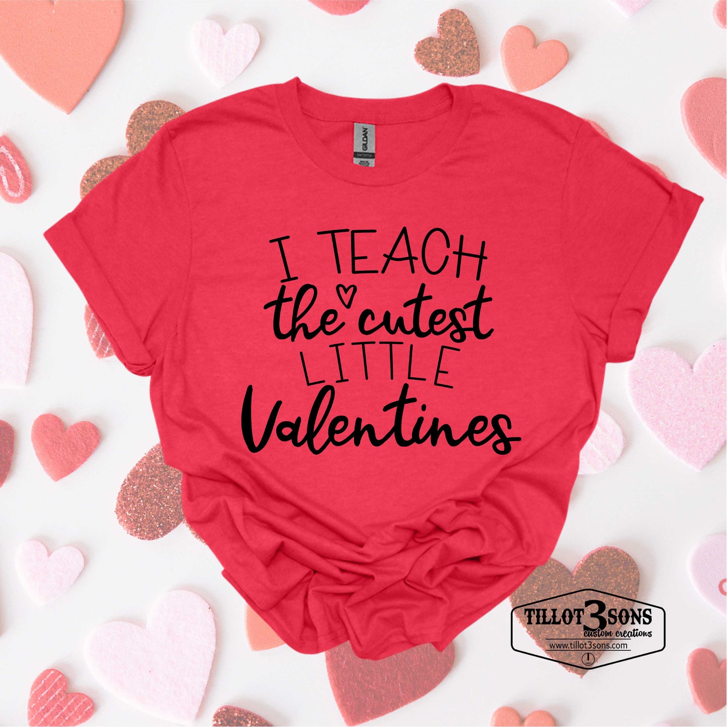 I Teach the Curest Little Valentines - graphics t-shirt image 0