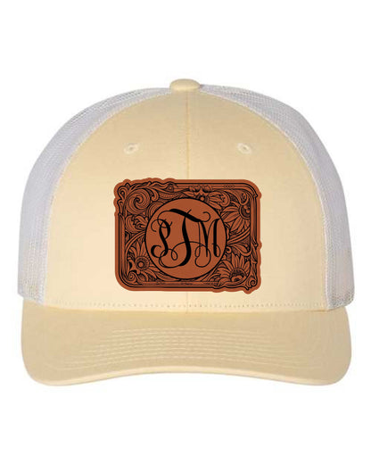 Belt Buckle Shaped Laser Tooled Leather Effect Hat image 2