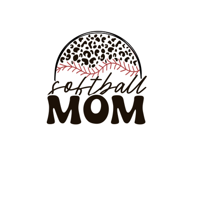 Softball Mom with Leopard Print graphics t-shirt image 2