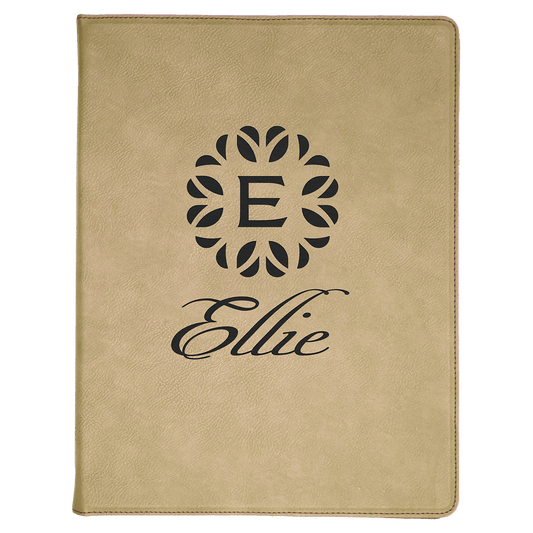 Personalized Leatherette Portfolio - 9 1/2 x 12 with pad