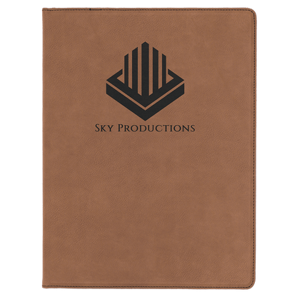 Personalized Leatherette Portfolio - 9 1/2 x 12 with pad