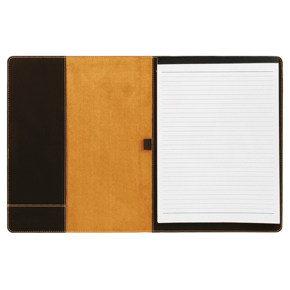 Personalized Leatherette Portfolio - 9 1/2 x 12 with pad