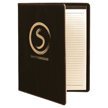 Personalized Leatherette Portfolio - 9 1/2 x 12 with pad