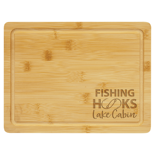 Bamboo Cutting Board with Drip Ring  GFT442 - 11 1/2" x 8 3/4"