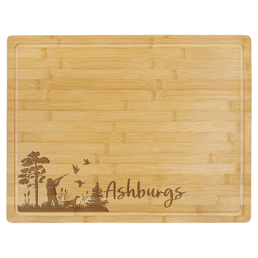 Bamboo Cutting Board with Drip Ring: GFT444 - 19 3/4" x 15"