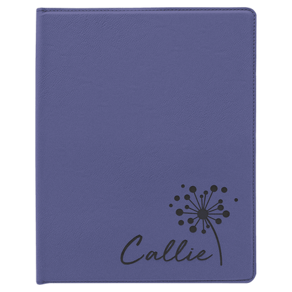 Personalized Leatherette Portfolio - 9 1/2 x 12 with pad