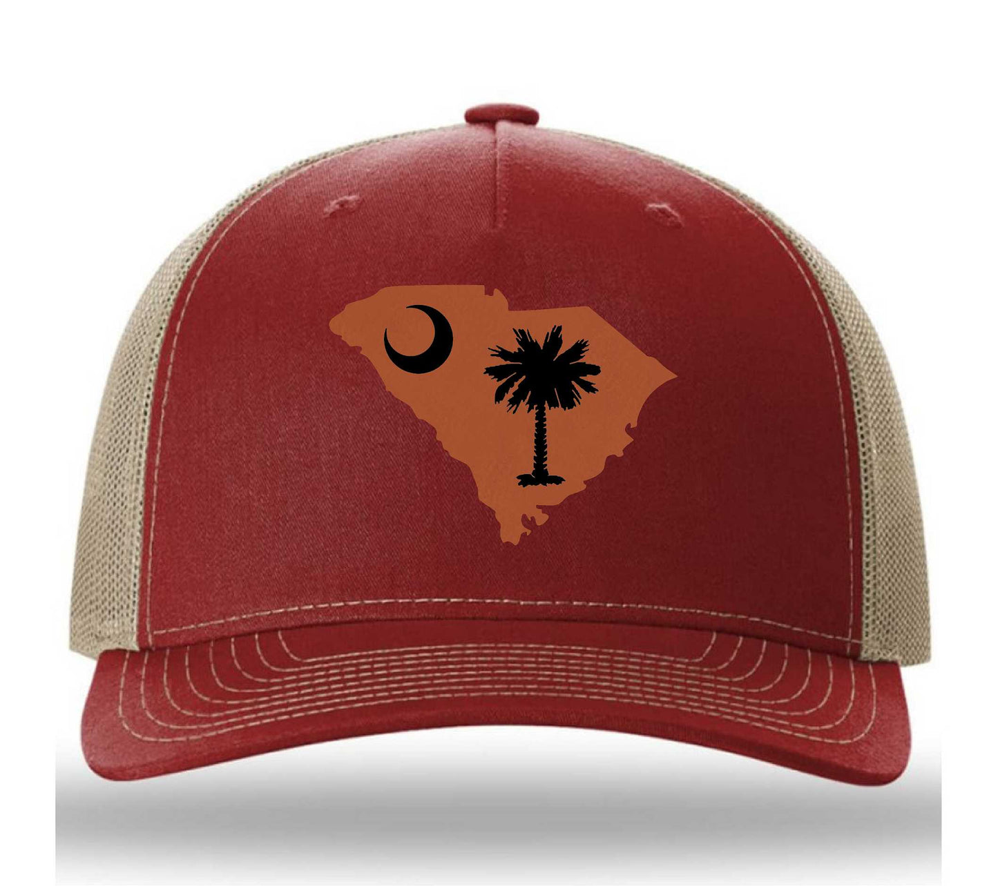 Richardson Trucker Hat w/ Laser Cut South Carolina State Outline & Palmetto Tree image 1