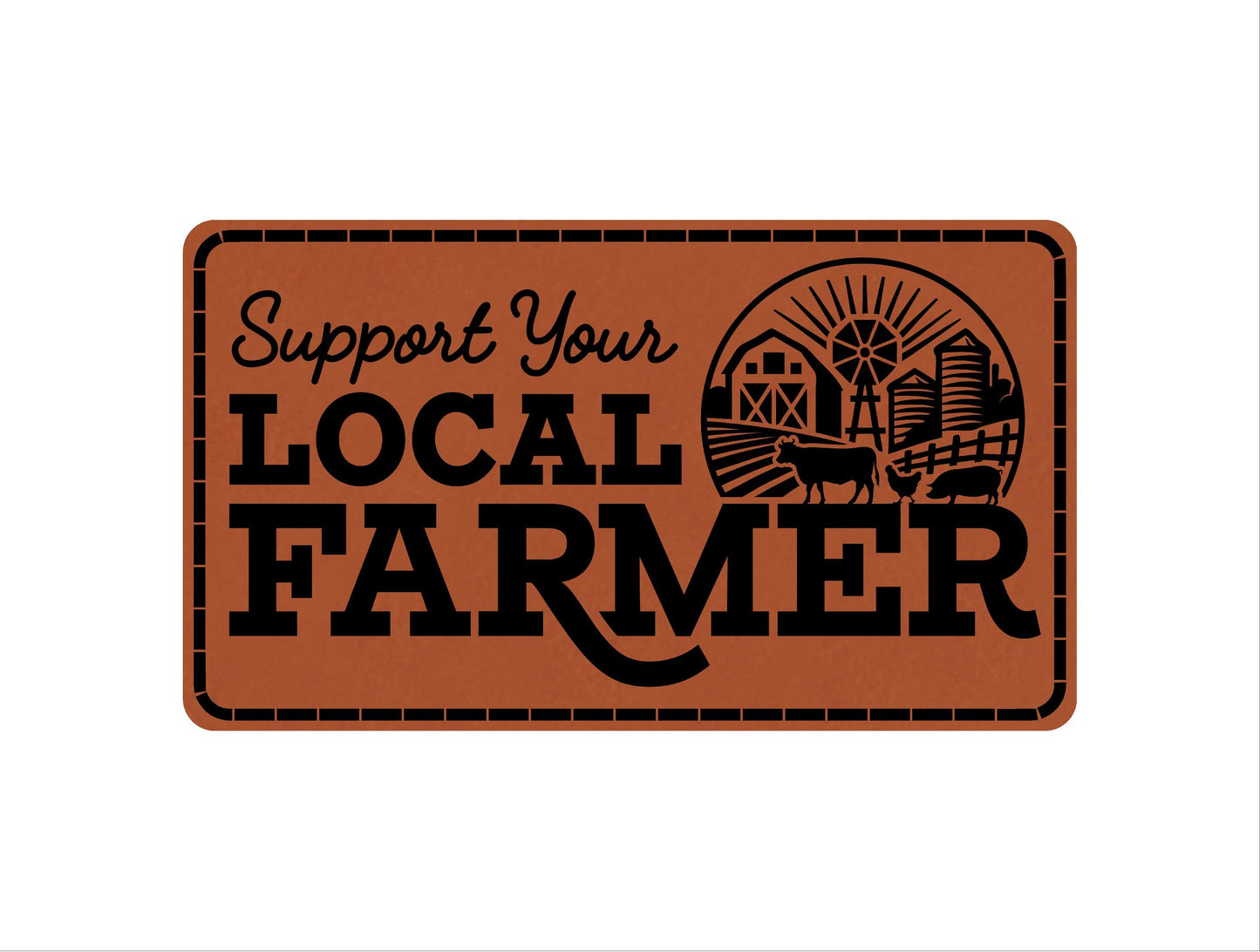 Support Your Local Farmer logo on a Richardson Trucker Hat w/ Laser Engraved Pat image 1