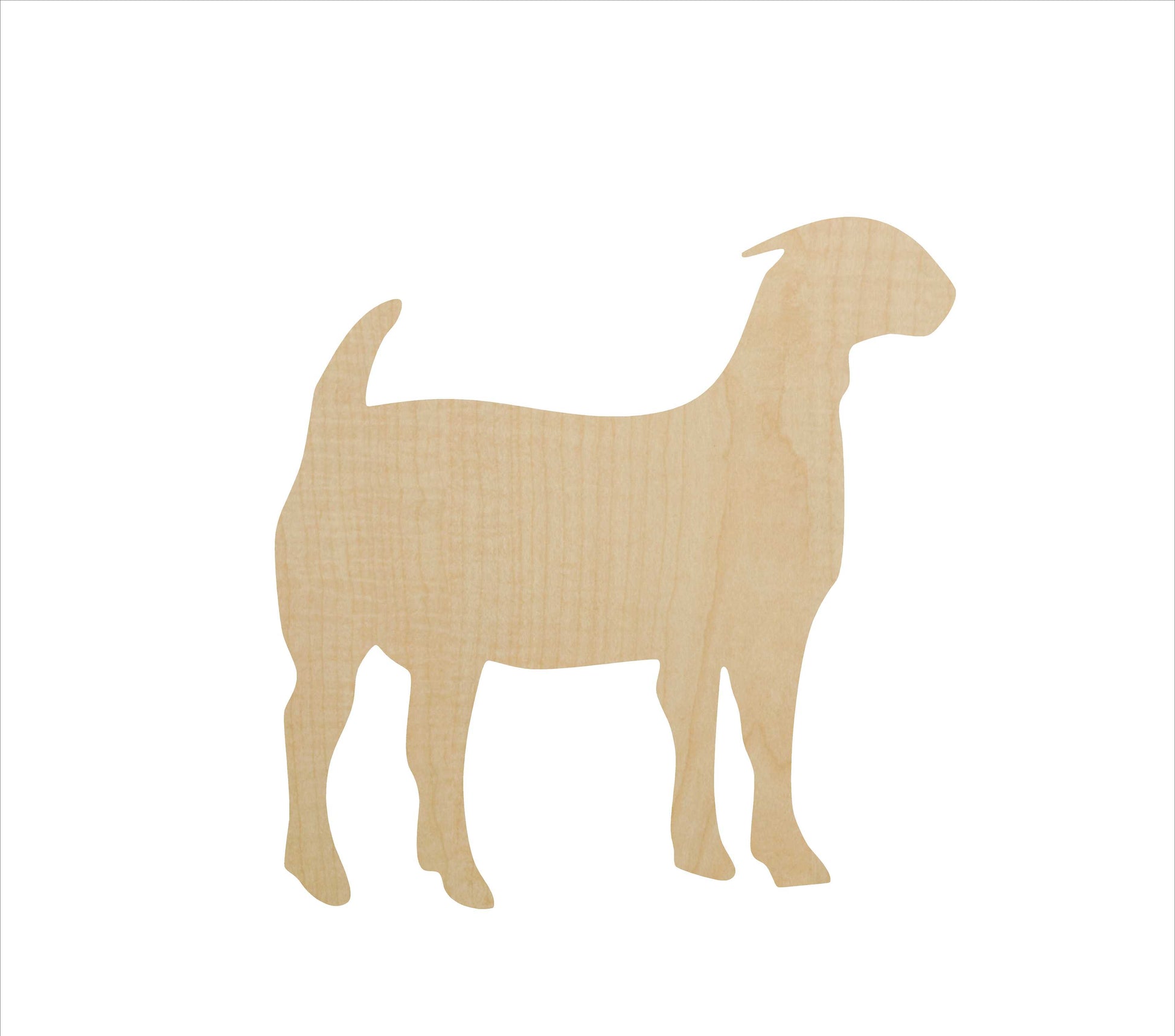 Goat or sheep sign, laser cut wood shape, engraved personalization image 1