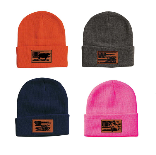 Sportsman Knit Beanie with farm patch image 0